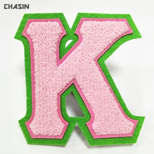 Custom Embroidered Chenille College Greek <strong>Letter</strong> Patches <strong>Fabric</strong> Flower Shape Custom Chenille Greek <strong>Letters</strong> - Product Image 5