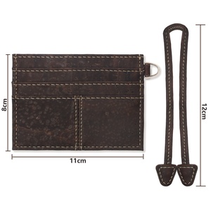 Oem Odm Free Sample Cork Black <b>Card</b> Holder Designer Minimalist Natural Cork <b>Card</b> Cover Id Credit <b>Card</b> Wallet Holder - Product Image 2