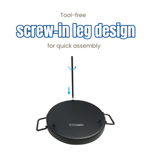 Poêle ronde à 3 pieds amovibles pour barbecue extérieur, cuisson au bois, double face, en <span class=keywords><strong>fonte</strong></span> avec revêtement céramique, ustensile de cuisine - Product Image 3