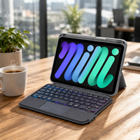 Clavier sans fil détachable de haute qualité, nouveau, personnalisé, avec pavé tactile, étui, USB Type-C, rétroéclairage LED RVB, design ultra fin, iPad Mini 6
