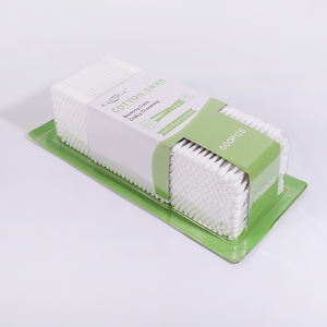 Phổ biến mới bán buôn 600pcs bông tăm bông trắng nhựa Stick bông Chồi với thẻ vỉ - Product Image 3