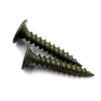 Tornillos autorroscantes de cabeza plana con accionamiento cuadrado, recubrimiento Ruspert, M3.9, punta afilada, 1 1/2 pulgadas