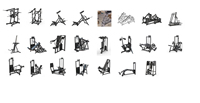SM FL Series, nouvel équipement de musculation, machine à tirage latéral à plaques pour les exercices du dos, des biceps, des épaules et de la poitrine