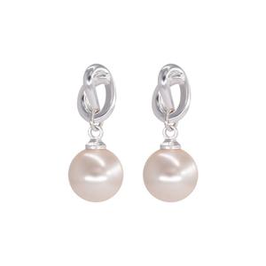 Pendientes de Plata de Ley S925 con Perlas Trenzadas, Joyería Elegante de Alta Gama para Mujer, Chapada en Oro - Product Image 5