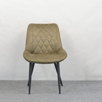 Chaises de salle à manger en velours moderne de luxe, design ergonomique, pieds en métal légers et portables, pour l'ameublement de la maison