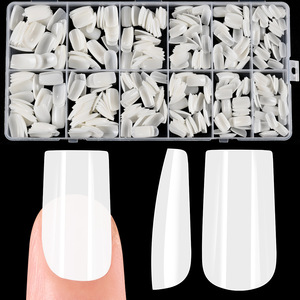 Vente en gros d'usine : 600 <span class=keywords><strong>faux</strong></span> <span class=keywords><strong>ongles</strong></span> en acrylique souple, transparents, taille moyenne, 12 tailles différentes pour extensions d'<span class=keywords><strong>ongles</strong></span> - Product Image 6