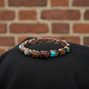 Anello Magnetico Retrò in Lega di Zinco a Forma di Cuore e Croce, Turchese Anticato, Creativo e alla Moda, <span class=keywords><strong>per</strong></span> Anniversario, <span class=keywords><strong>Coppia</strong></span> - Product Image 5