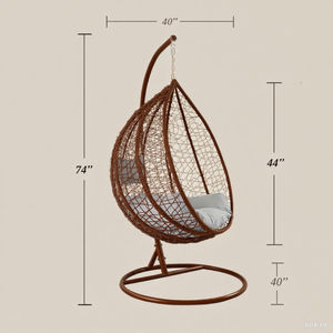 Silla Colgante de Mimbre y Ratán para Jardín, Balcón o Terraza, Estilo Moderno, para Exteriores - Product Image 4
