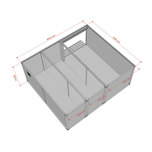 Maison conteneur modulaire pliable et étanche avec porte à volet roulant, utilisée comme <span class=keywords><strong>garage</strong></span> extérieur pour voiture ou local de stockage - Product Image 6