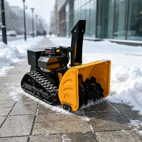 Souffleuse à neige télécommandée de type chenillé, à essence, à deux étages, avec tarière, pour l'élimination de la neige en extérieur dans les zones à forte neige