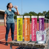 Comprimés effervescents électrolytiques haute puissance pour une hydratation rapide et une récupération sportive, sans sucre, supplément de vitamines et de minéraux