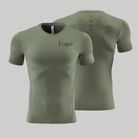 T-shirt de sport athlétique pour homme, coupe ajustée, compression, séchage rapide, course à pied, gym, fitness