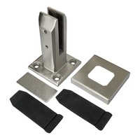 Supports de fixation au sol modernes en acier inoxydable pour verre, pour villa, centre commercial, hôtel, balcon extérieur, escalier, clôture