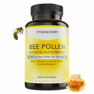 Non-GMO Organic Propolis Bee Pollen Supplement with Propolis & Royal Jelly for Immune Support