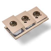 Interruptores y Enchufes de Pared WESA, Enchufe Doble Europeo con USB Tipo C, Enchufe Múltiple para Pared, Combinación Libre, Diseño Moderno de Lujo