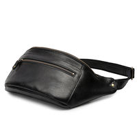 Cuir véritable personnalisé imperméable de voyage en plein air peau de bétail poitrine décontracté hommes sacs fournisseur épaule taille hommes poitrine sac
