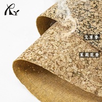 Kulit PU Motif Kayu Alami Beraroma 0.5mm untuk Penutup Kabinet Furnitur, Alas Meja, Dekorasi Rumah