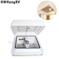 Hwhongrv 280*280Mm Auto Van Gemodificeerde Dak Vent Hatch Van Uitlaat Dak Camper Rv Trailer Geventileerde Fan