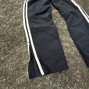 Custom High Quality Straight Leg Causal <b>Black</b> Nylon Track <b>Pants</b> Men Side Stripe Bottom Zipper Lightweight Jogger Nylon <b>Pants</b> - Product Image 3