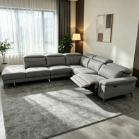 L-vormige modulaire lederen moderne relaxfauteuil set woonkamermeubilair luxe bank sectioneel
