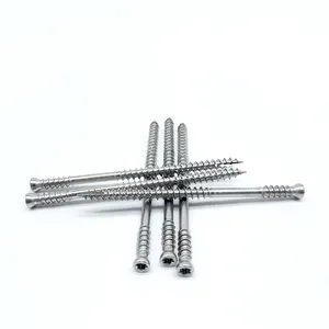 Stainless Steel Cylindrical Head Double-Thread Self Tapping Torx Drive Wood Decking Screws with Sharp-Arrow type 17 point