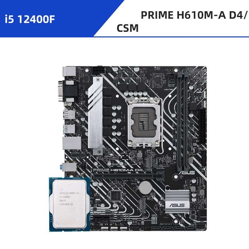 อินเทล ไอ5 12400F + เอซุส ไพรม์ เอช610เอ-ดีดีอาร์4