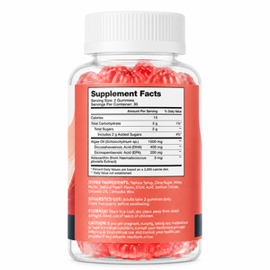 Gummies véganes bio prénatales à l'acide folique et à l'huile de poisson d'algues riches en EPA et DHA pour enfants et adultes - Sans gluten - Améliore l'immunité - Product Image 6