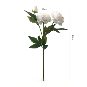 Flores Artificiales de Peonía Roja de Alta Calidad para Decoración de Bodas en Casa, Venta al por Mayor de Fábrica, Flor Artificial de Peonía Roja - Product Image 6
