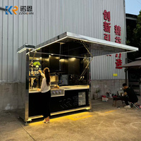 Petite station de cuisson extérieure en acier inoxydable, armoire de cuisine portable pour le camping, cuisine extérieure compacte