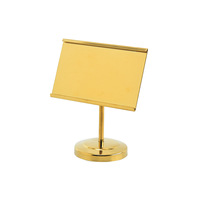 Support de menu et porte-cartes rectangulaire moderne, luxueux, durable et simple en acier inoxydable pour mariage, fête, hôtel