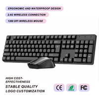 Ensemble clavier et souris sans fil 2.4G, 104 touches, ergonomique, étanche, ensemble de bureau, récepteur USB, PC portable, ordinateur de bureau