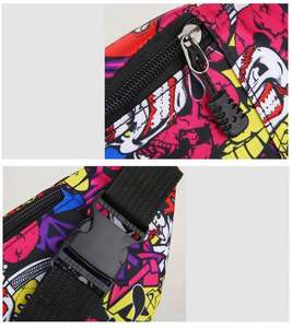 Échantillon gratuit, vente en gros, sac banane personnalisé en polyester entièrement sublimé avec impression de logo, sac banane de poitrine pour femmes et hommes - Product Image 5