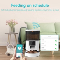 Comedero Automático Inteligente para Mascotas con Wifi y Control Remoto Vía App Tuya, Dispensador de Comida Seca de 6L para Gatos y Perros