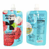 Emballage liquide en plastique Doypack 250Ml Litchi Mangue Orange Squeeze Bag Jus Gelée Aluminium Stand up Spout Pouch pour boisson