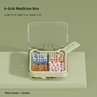 Boîte à pilules portable mini en plastique personnalisée par le fabricant, grande capacité, avec couvercle et compartiments pour le rangement moderne des comprimés médicamenteux