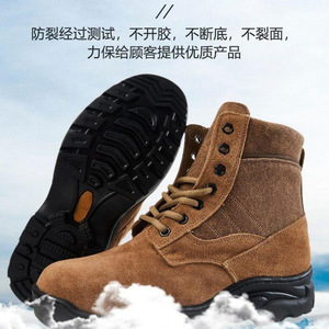 Bottes d'hiver en laine pour homme, cuir marron, doublure en fourrure, talon moyen, chaudes, antidérapantes, pour temps froid - Product Image 4