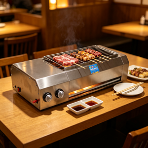 Parrilla de Gas de Acero Inoxidable Ecológica de 2800 Pa, Ahorradora de Energía y Bajas Emisiones, Máquina Comercial para Asar Mariscos - Product Image 2