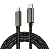 Kabel Data USB C ke USB C 100W Berkualitas Tinggi 3A/5A, Pengisian Daya Super Cepat dengan Lapisan Nilon dalam Berbagai Warna untuk Ponsel iPhone