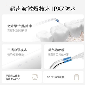 Hydropulseur électrique Xiaojia 2 portable avec technologie de bulles microscopiques, réservoir amovible de 250 ml, étanche IPX7 - Product Image 5