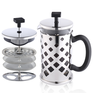 Caffettiera French Press 600ml in Acciaio Inox e Vetro Borosilicato con Filtro a 4 Livelli e Logo Personalizzato per Hotel e Caffè - Product Image 6
