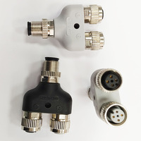 Adaptateur circulaire M12 Y conforme aux normes CE RoHS Reach IP68, étanche, avec contact en cuivre, pour l'automobile, conforme à la norme IEC 61076-2