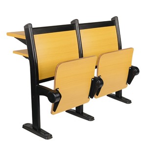 Banco de aula para estudiantes Jiarunde C-909, silla de madera maciza con escritorio para uso en aulas y auditorios. - Product Image 1