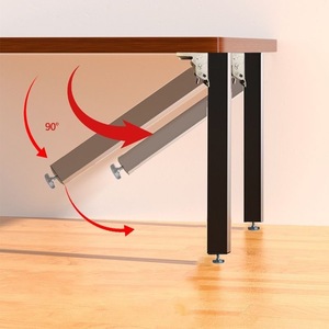 Pieds de table pliants en alliage de zinc, design minimaliste, installation facile, utilisation en intérieur, support pliable à 90 degrés - Product Image 1