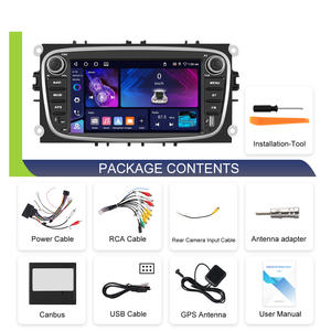 Autoradio sans fil Podofo Android 7 ''IPS 4 + 64G CarPlay/Autoradio Android pour <span class=keywords><strong>Ford</strong></span> Focus II/S-Max/Mondeo 9/Galaxy II/C-Max - Product Image 6