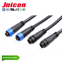 Connecteurs à sertir de fil électrique à épissure rapide IP68 Connecteur étanche filaire à 3 broches à verrouillage à vis M16