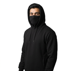 Sweat à capuche décontracté pour homme, grande taille, col rond tissé, idéal printemps-automne - Product Image 1