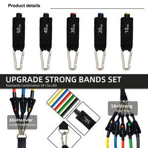 Tubos de resistencia de látex de alta resistencia NQ SPORTS para entrenamiento funcional y rehabilitación <span class=keywords><strong>CrossFit</strong></span> manijas antideslizantes y anclaje de puerta - Product Image 5