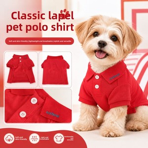Camiseta Polo para Mascotas de Polialgodón Suave, Transpirable, de Algodón Piqué, Informal, para Perros y Gatos Pequeños y Medianos, para Uso Diario en Todas las Estaciones - Product Image 3