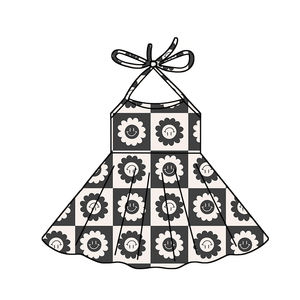 Vestido Largo hasta la Rodilla con Lazo, Venta al por Mayor, ODM, Boutique Dulce, Estampado Personalizado, Vestido de Verano para Niñas, Ropa Infantil Suave para Fiestas - Product Image 5