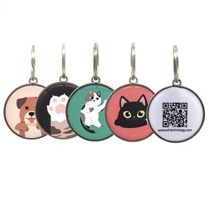 Etiqueta Metálica con Código QR Personalizado GSC 216 888 bytes, Etiqueta RFID NFC para Mascotas, Llavero de Rastreo de Animales - Product Image 3
